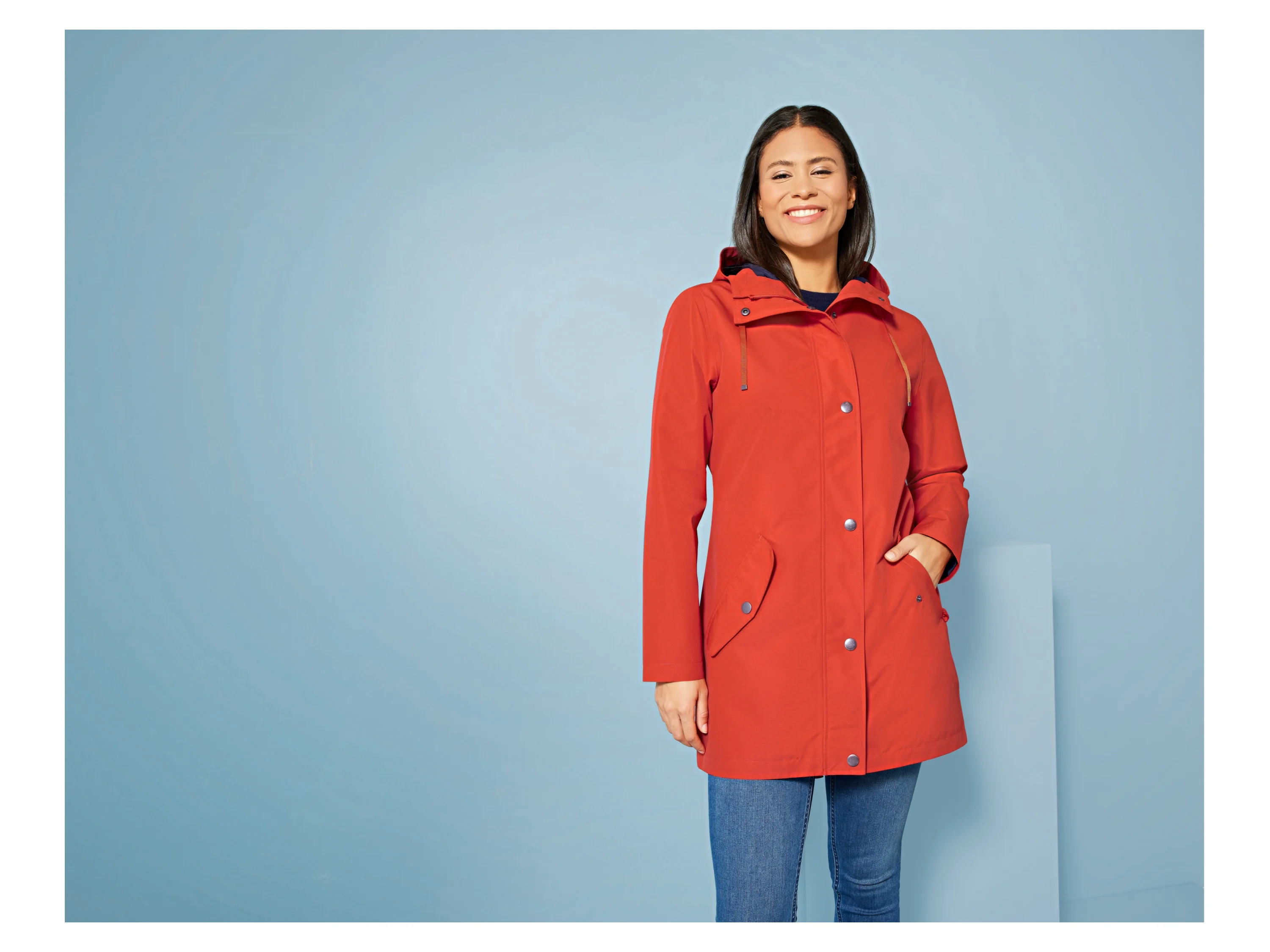 ESMARA® Damen Trenchcoat (rot/orange, XS(32/34)) – Bild 2 von 4
