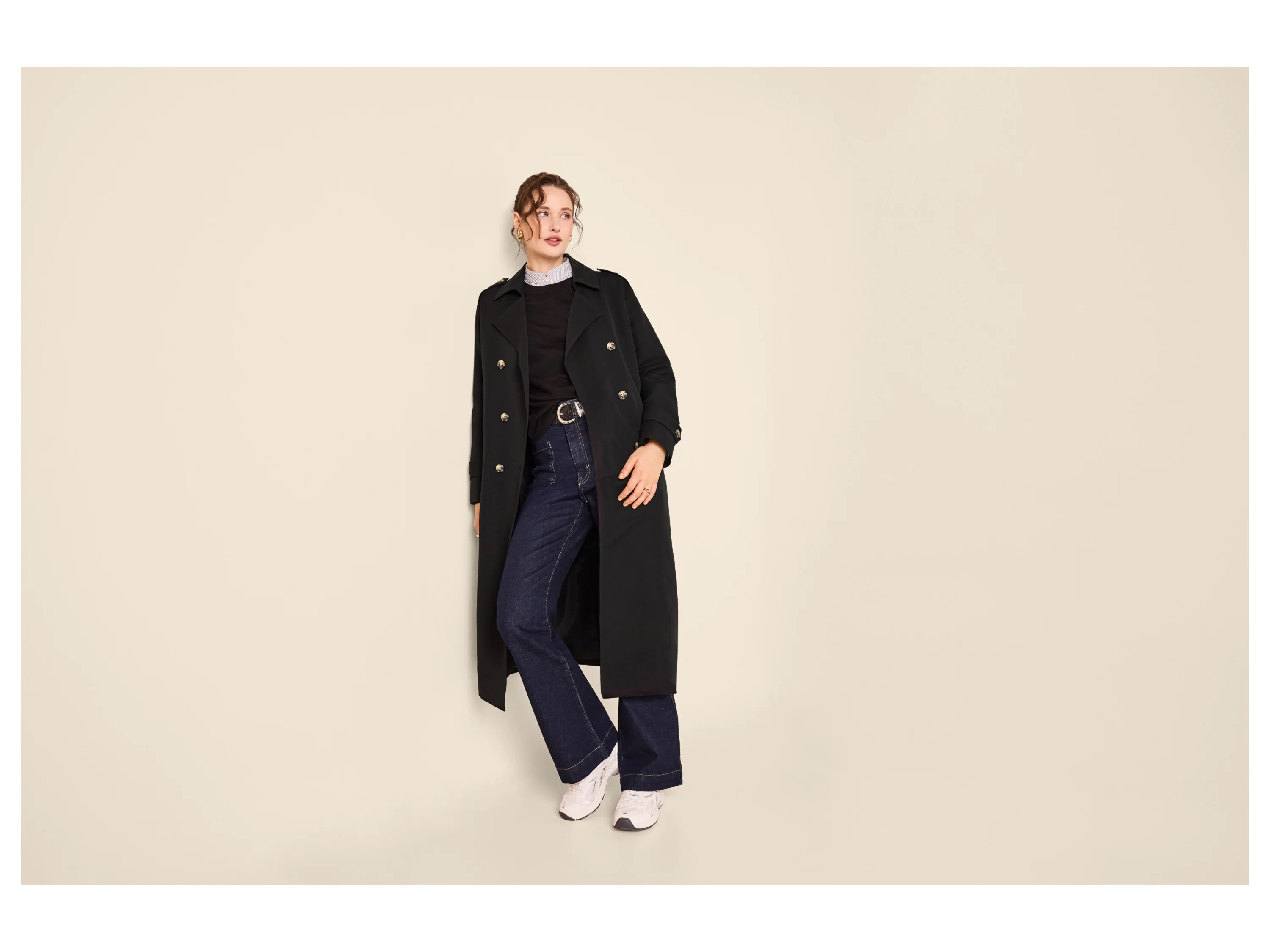 ESMARA® Damen Trenchcoat (Schwarz, S(36/38)) – Bild 2 von 4