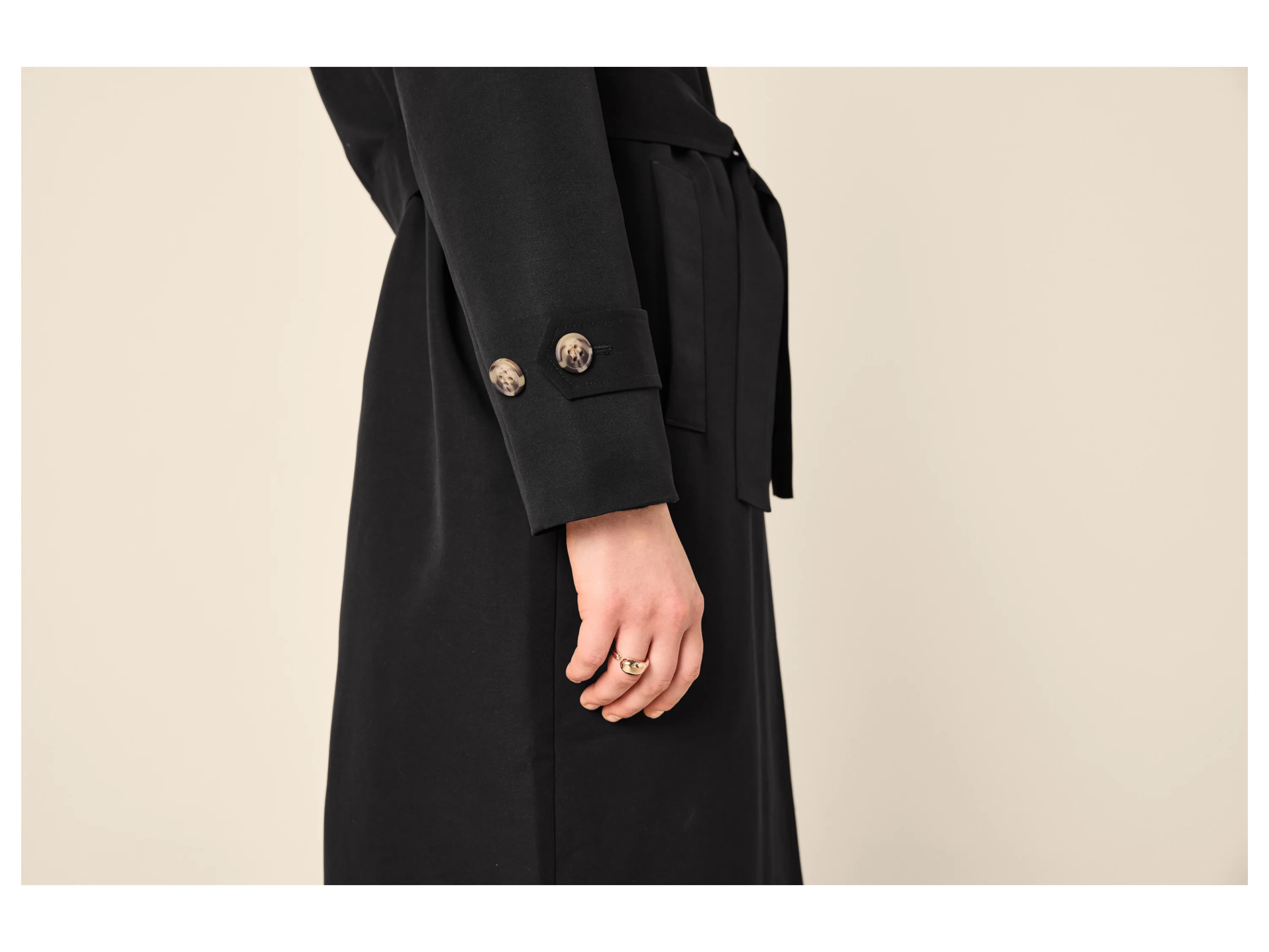 ESMARA® Damen Trenchcoat (Schwarz, S(36/38)) – Bild 4 von 4