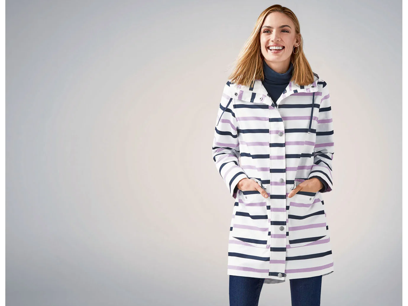 ESMARA® Damen Trenchcoat (Streifen, 34) – Bild 2 von 4