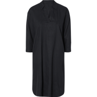 ESMARA® Damen Tunikakleid mit Leinen (Schwarz, 34)