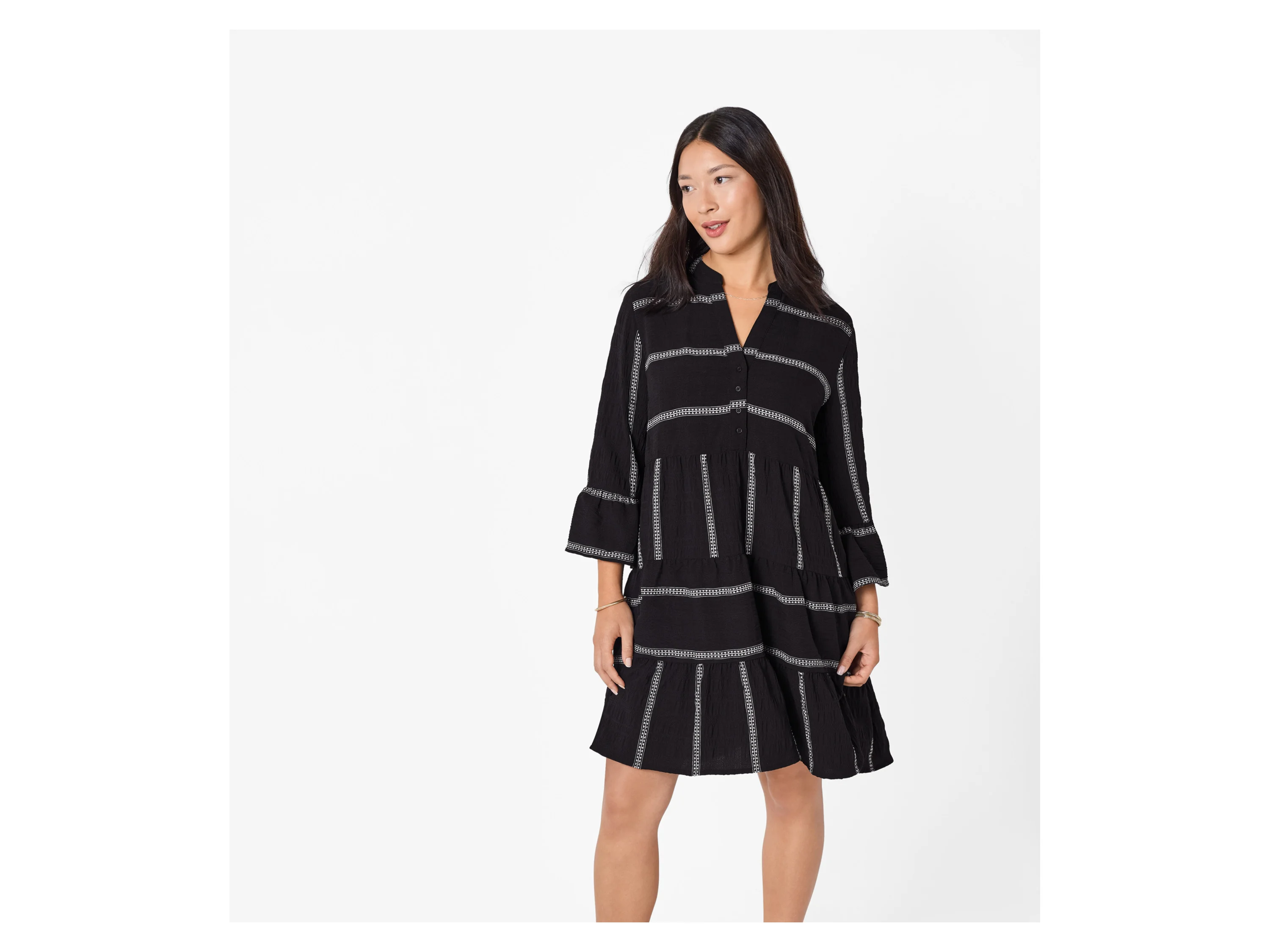 ESMARA® Damen Tunikakleid (Schwarz, L(44/46)) – Bild 2 von 4