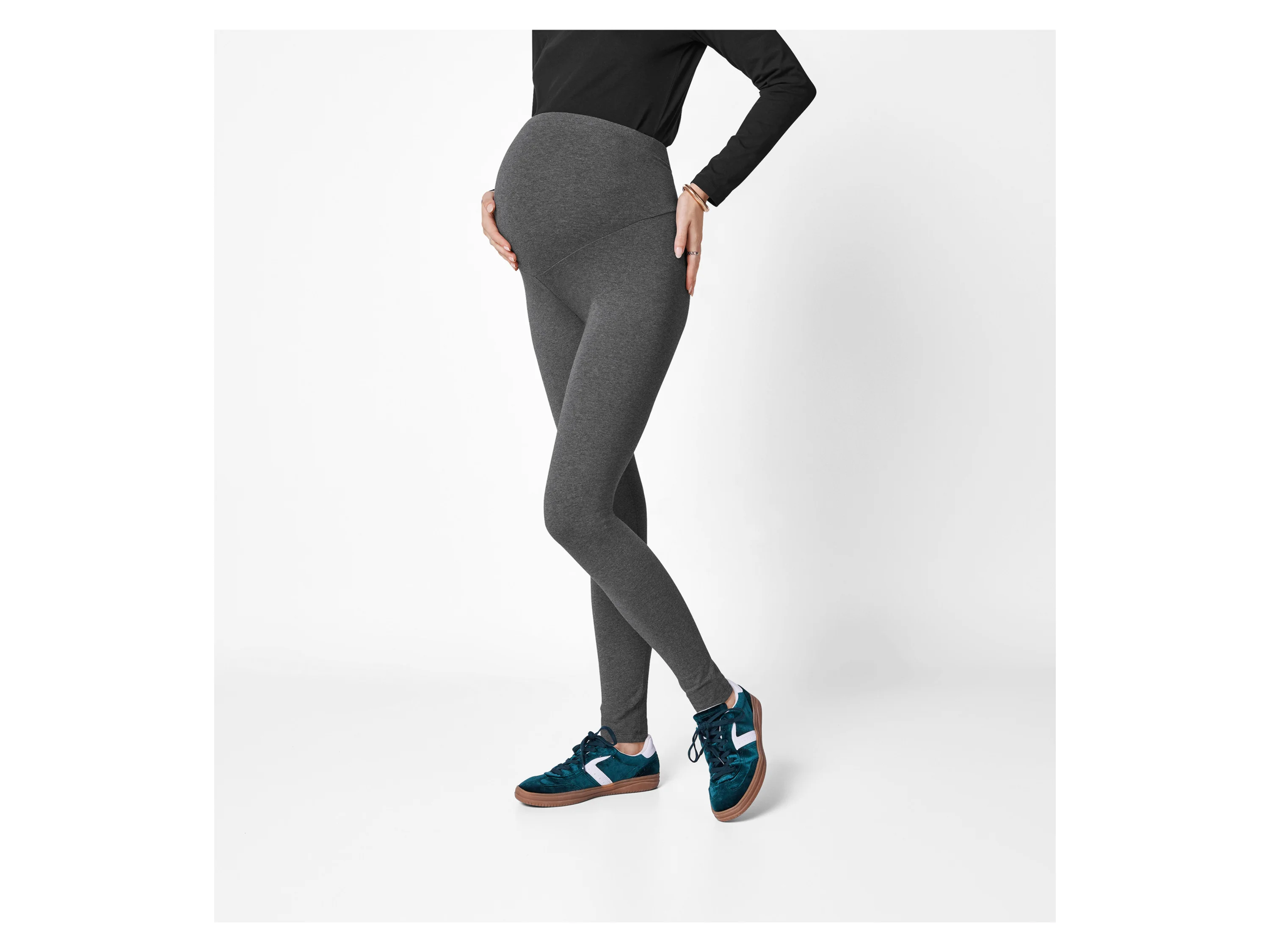 ESMARA® Damen Umstandsleggings, 2 Stück (Grau, XL(48/50)) – Bild 2 von 4