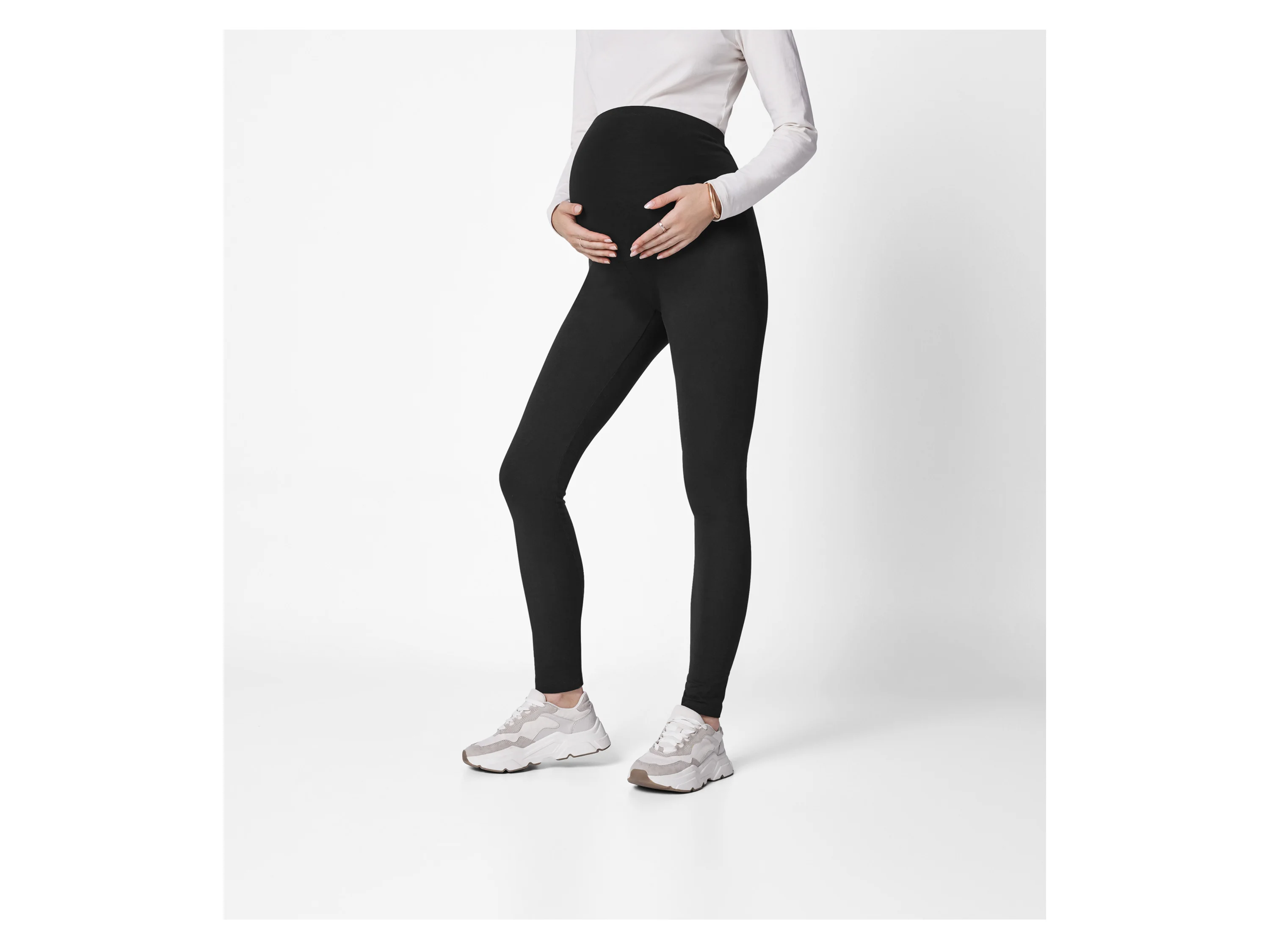 ESMARA® Damen Umstandsleggings, 2 Stück (Schwarz, M(40/42)) – Bild 2 von 4