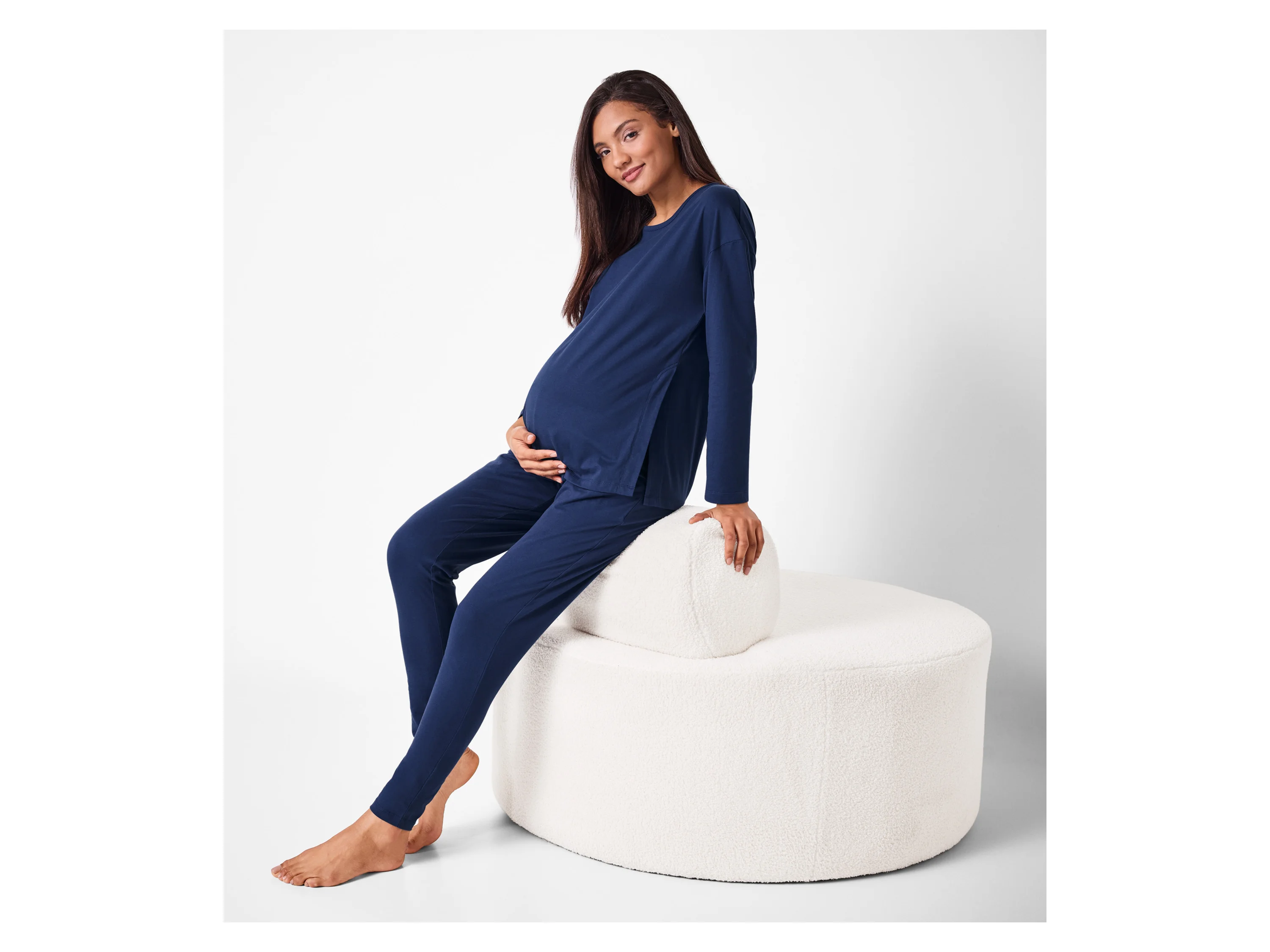 ESMARA® Damen Umstandspyjama (Blau, L(44/46)) – Bild 2 von 4