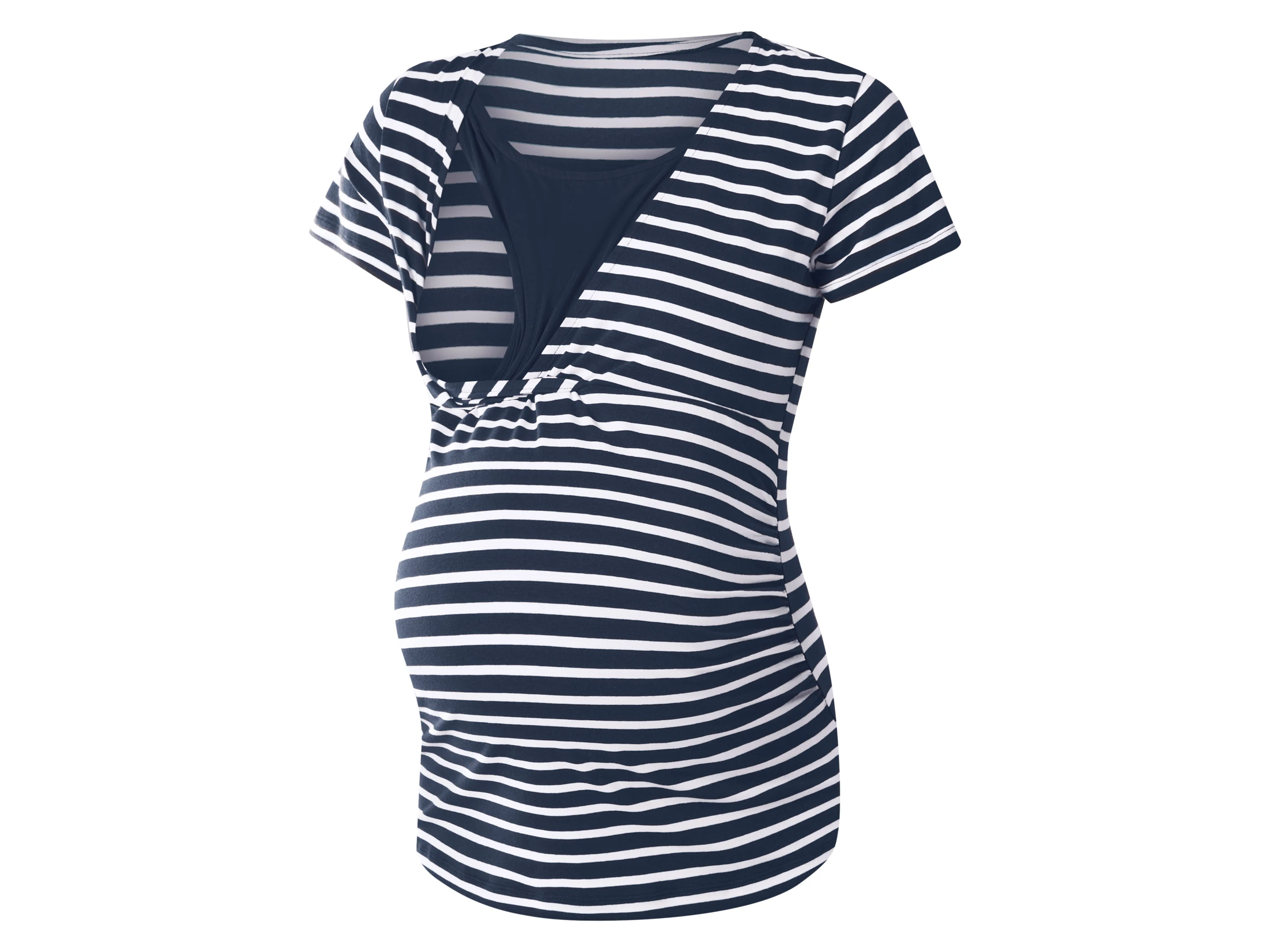 ESMARA® Damen Umstandsshirt (Streifen/navy, L(44/46)) – Bild 4 von 4