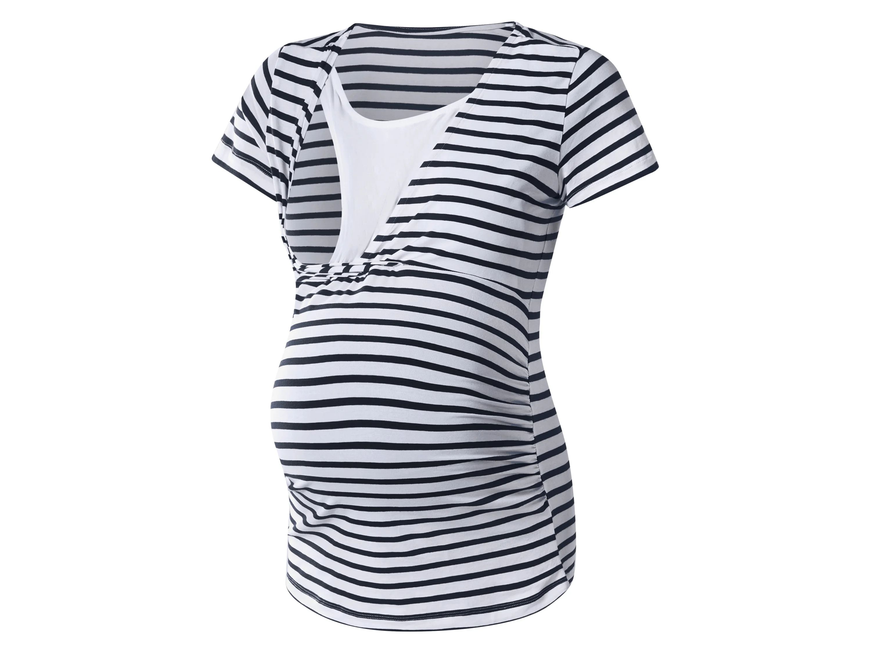 ESMARA® Damen Umstandsshirt (Streifen/weiß, M(40/42)) – Bild 4 von 4