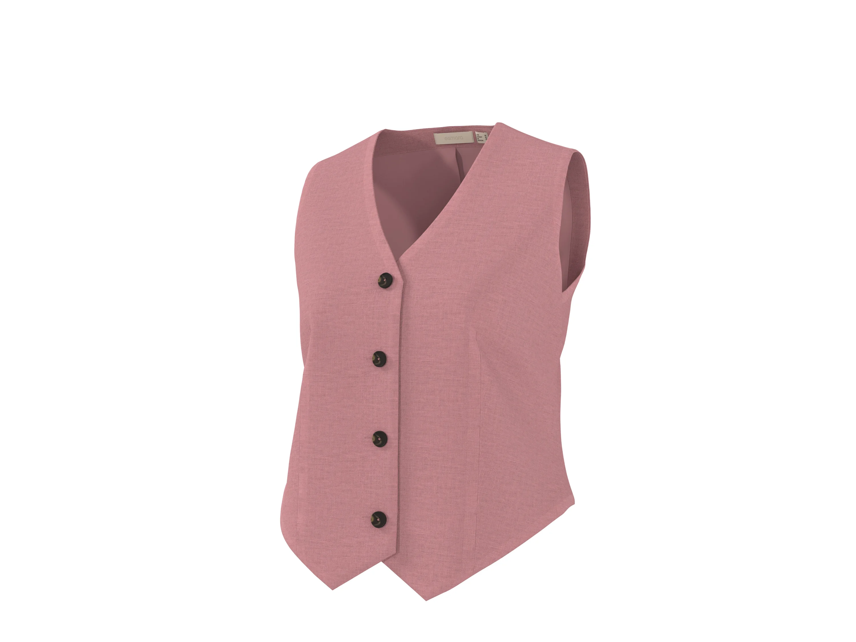 ESMARA® Damen Weste mit Leinen (Rosé, 42) – Bild 4 von 4