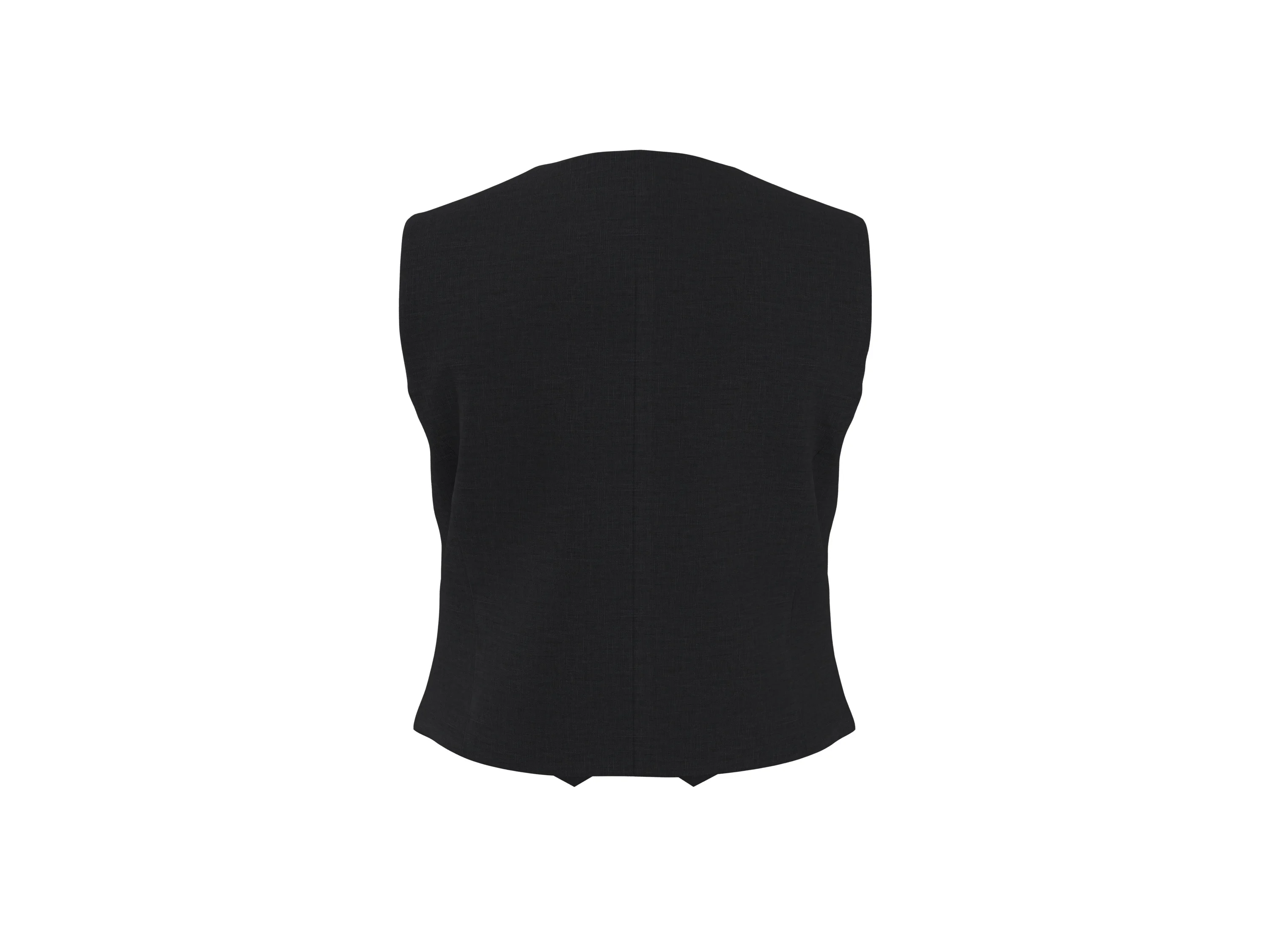 ESMARA® Damen Weste mit Leinen (Schwarz, 42) – Bild 3 von 4