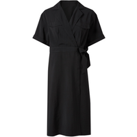 ESMARA® Damen Wickelkleid / Kleid, mit Bindeband (Schwarz, 36)