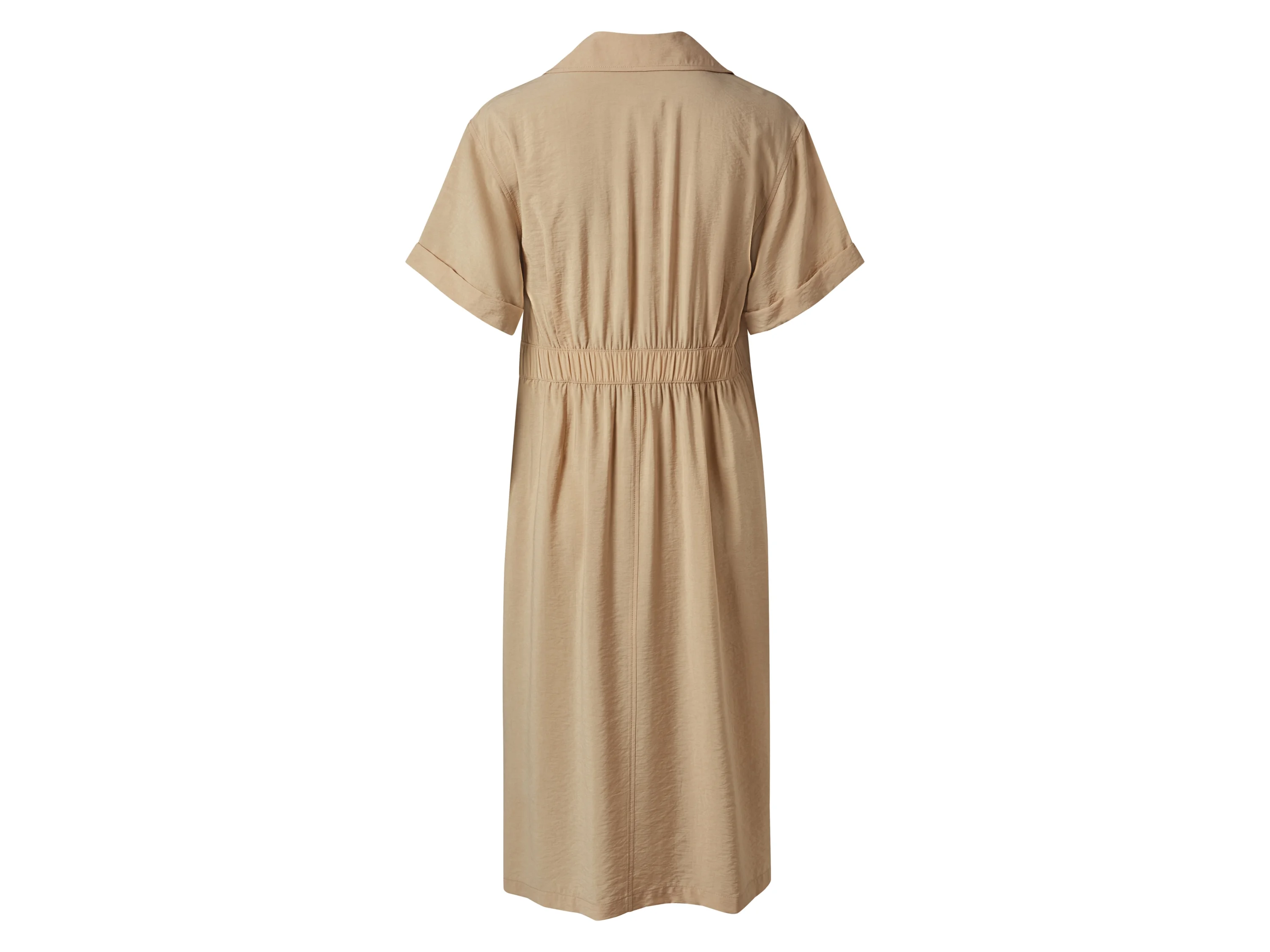 ESMARA® Damen Wickelkleid / Kleid, mit Bindeband (Beige, 38) – Bild 3 von 4