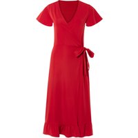 ESMARA® Damen Wickelkleid (Rot, S)