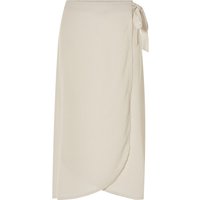ESMARA® Damen Wickelrock (Creme, M (40/42))