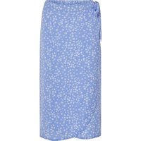 ESMARA® Damen Wickelrock (hellblau mit Blumen, L(44/46))