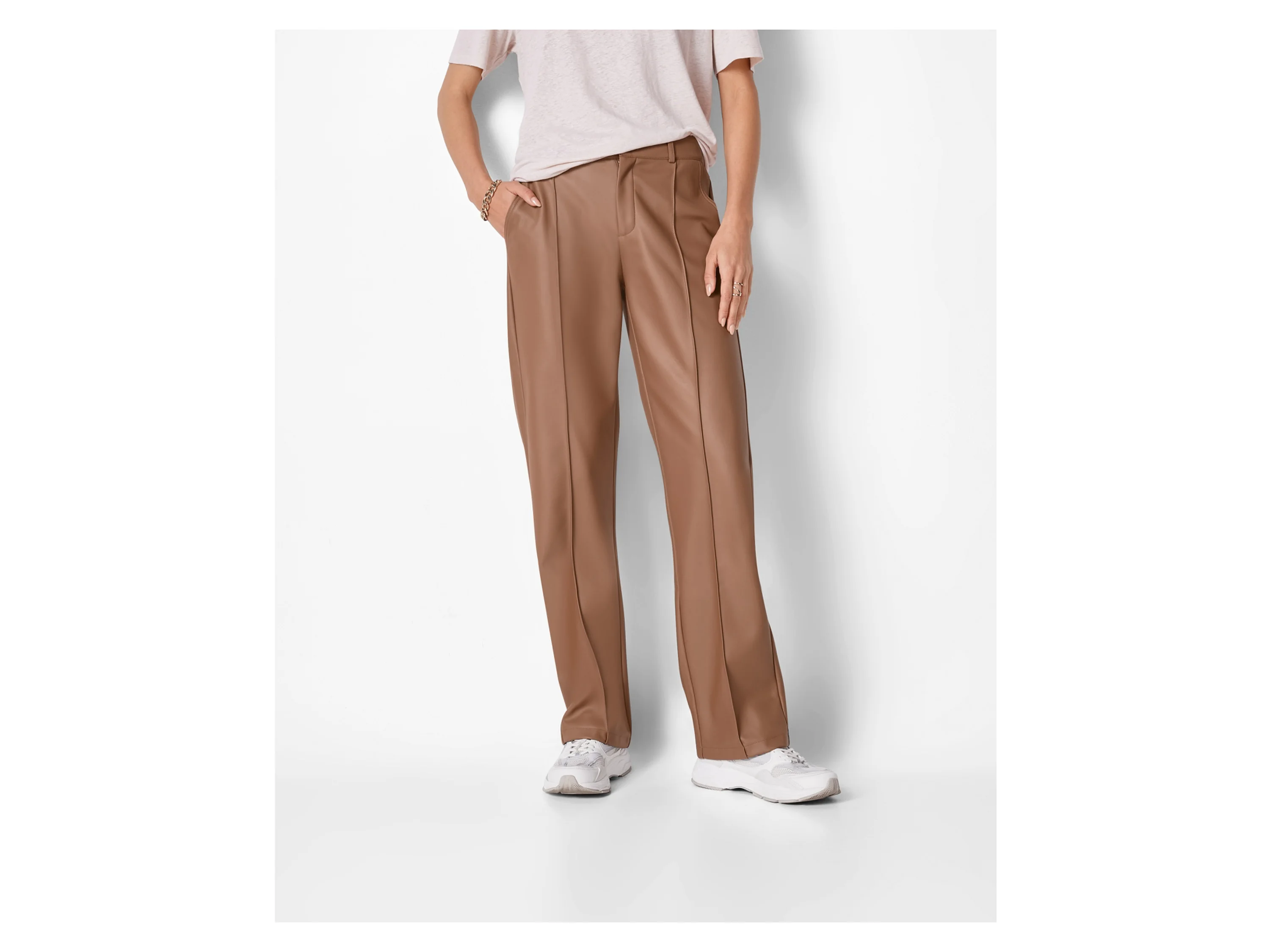 ESMARA® Damen Wide-Leg-Hose (Braun, 38) – Bild 2 von 3