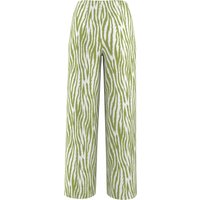 ESMARA® Damen Wide-Leg-Hose (Gemustert/grün, M(40/42))