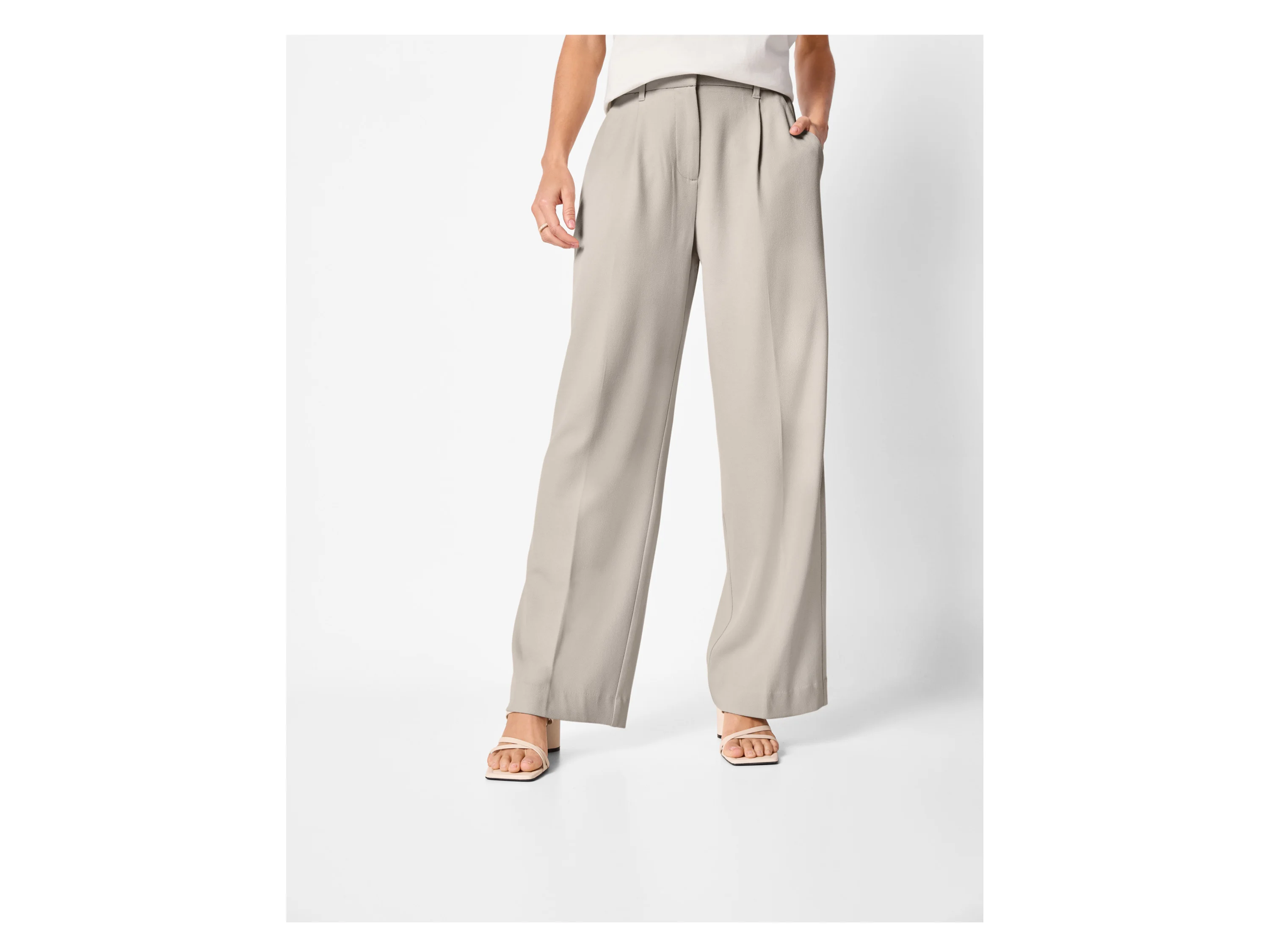 ESMARA® Damen Wide-Leg-Hose (Grau, XS) – Bild 2 von 4