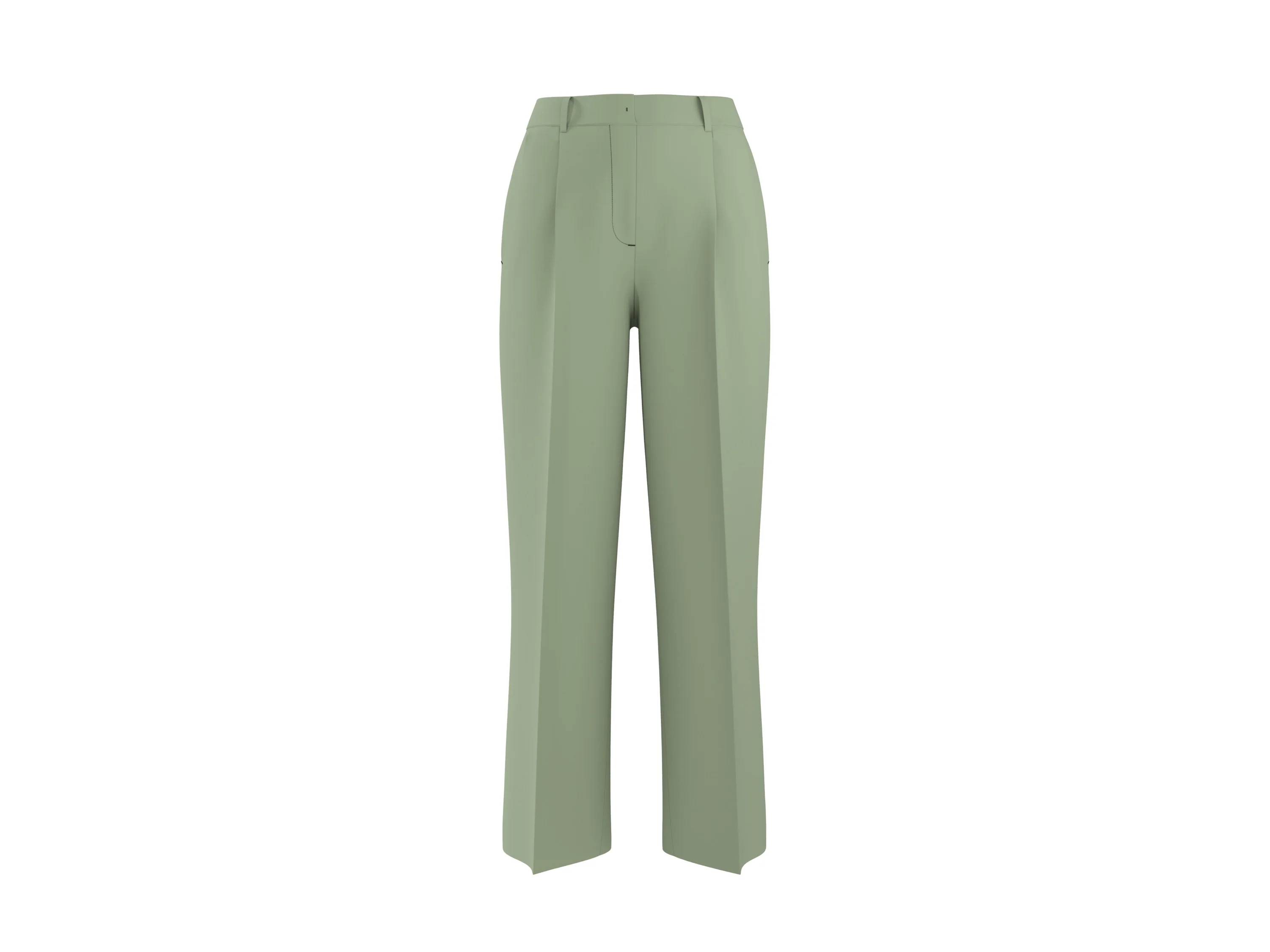 ESMARA® Damen Wide-Leg-Hose (Grün, M) – Bild 3 von 4