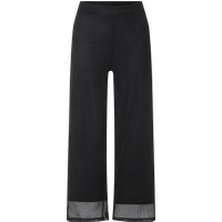 ESMARA® Damen Wide-Leg-Strickhose, blickdicht gefüttert (Schwarz, L(44/46))