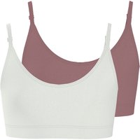 ESMARA KIDS Kinder Bustiers, 2 Stück (Weiß/Rosa, 146/152)