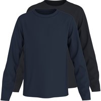 ESMARA KIDS Kinder Langarmshirts, 2 Stück (schwarz/navy, 146/152)