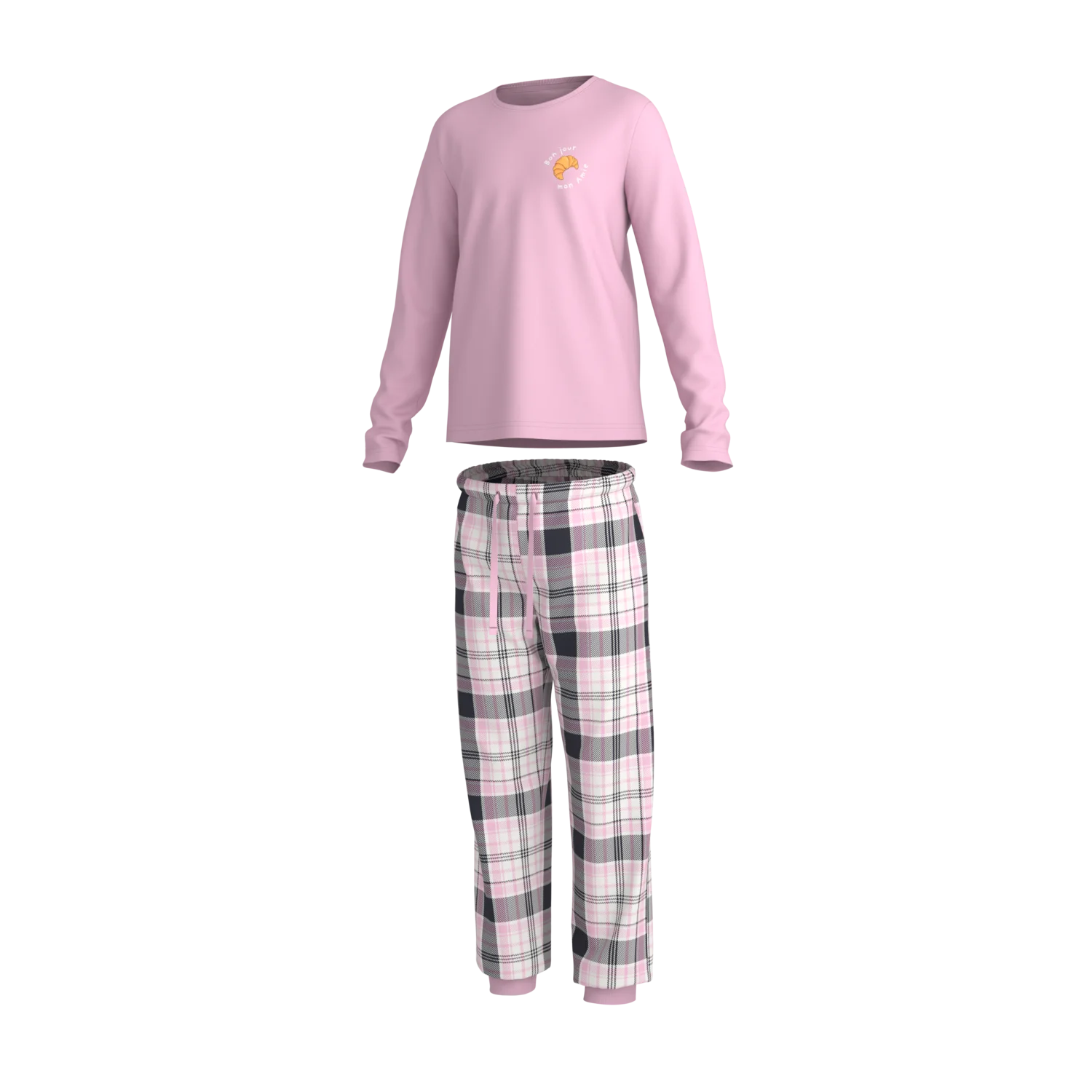 ESMARA KIDS Kinder Pyjama (Rosa, 146/152) – Bild 4 von 4