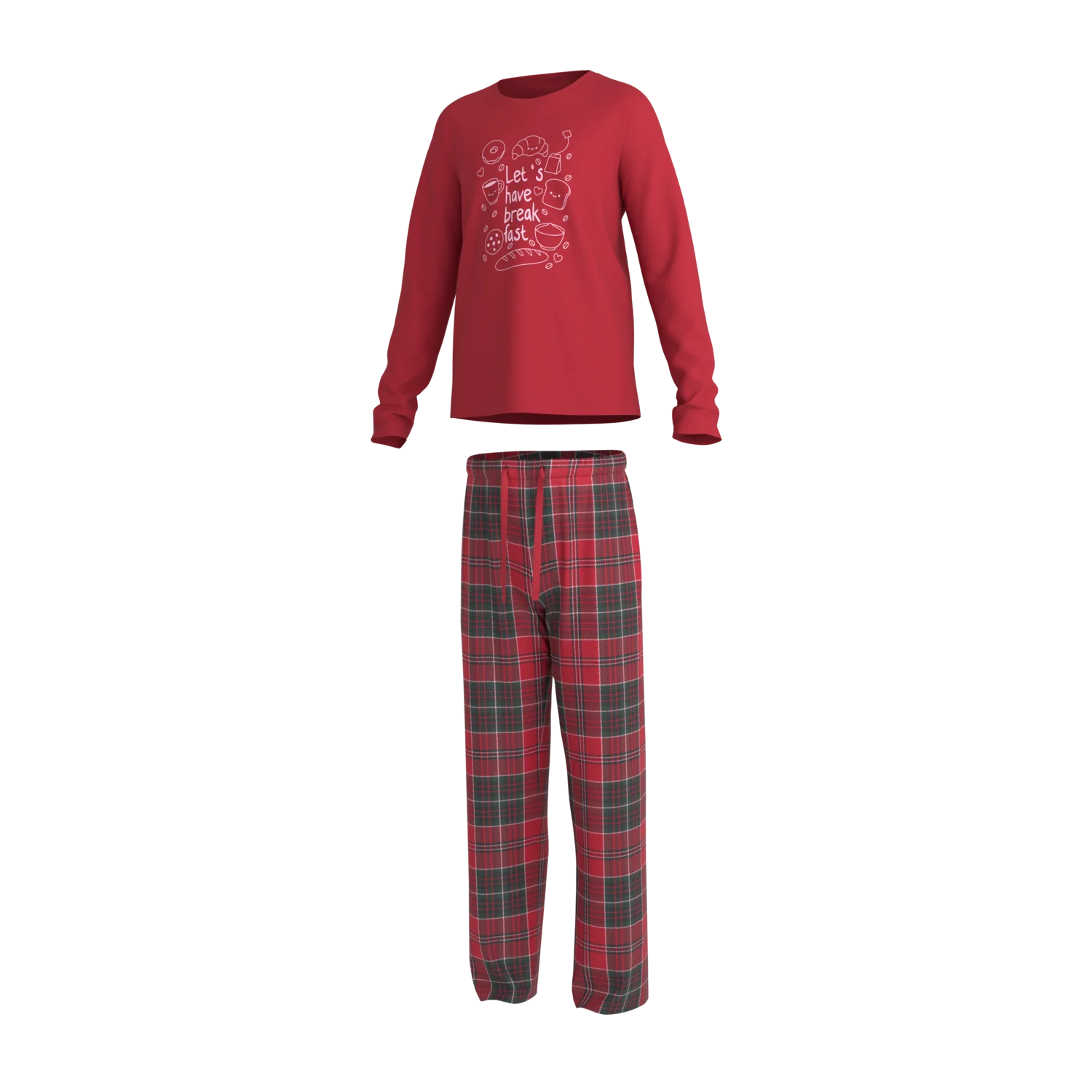 ESMARA KIDS Kinder Pyjama (Rot, 158/164) – Bild 4 von 4