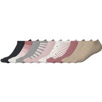 ESMARA KIDS Kinder Sneakersocken, 10 Stück (rosa/grau/creme/beige/schwarz, 39/42)