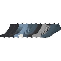 ESMARA KIDS Kinder Sneakersocken, 10 Stück (blau/anthrazit/grau/schwarz, 39/42)