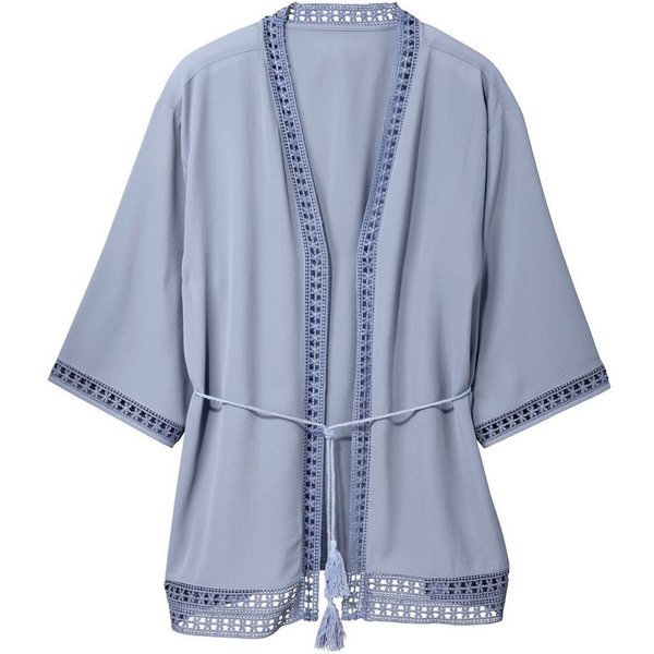 esmara Kimono Kimono kurzarm Sommer Oberteil, Polyester, Kordel, Crepe-Qualität