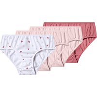 ESMARA® Kinder Mädchen Slips, 4 Stück (rosa/weiß, 134/140)