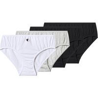 ESMARA® Kinder Mädchen Slips, 4 Stück (schwarz/grau, 134/140)