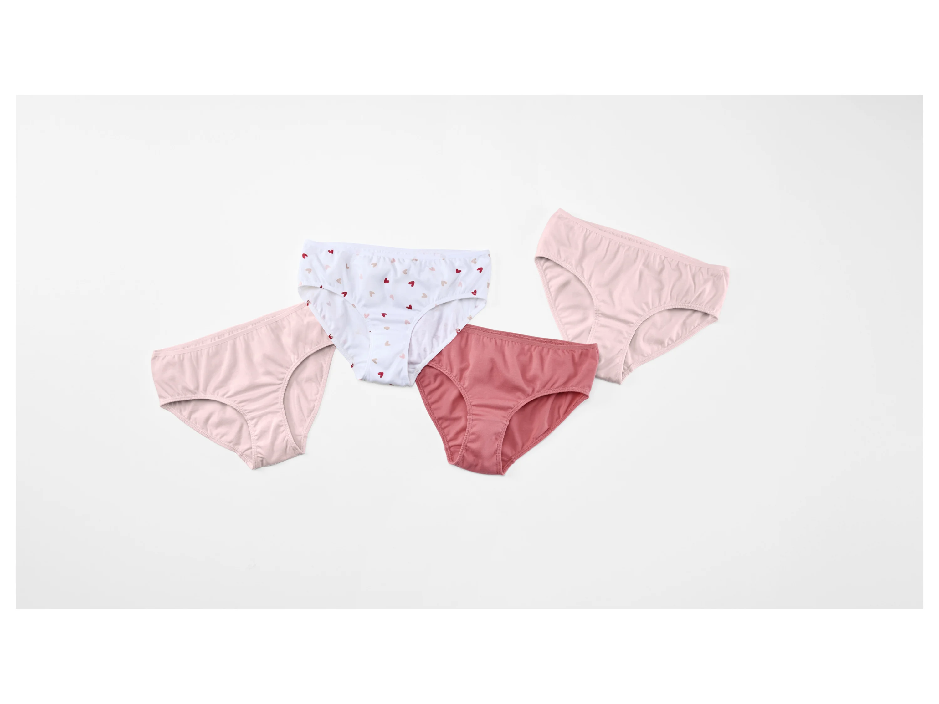 ESMARA® Kinder Mädchen Slips, 4 Stück (rosa/weiß, 146/152) – Bild 2 von 4