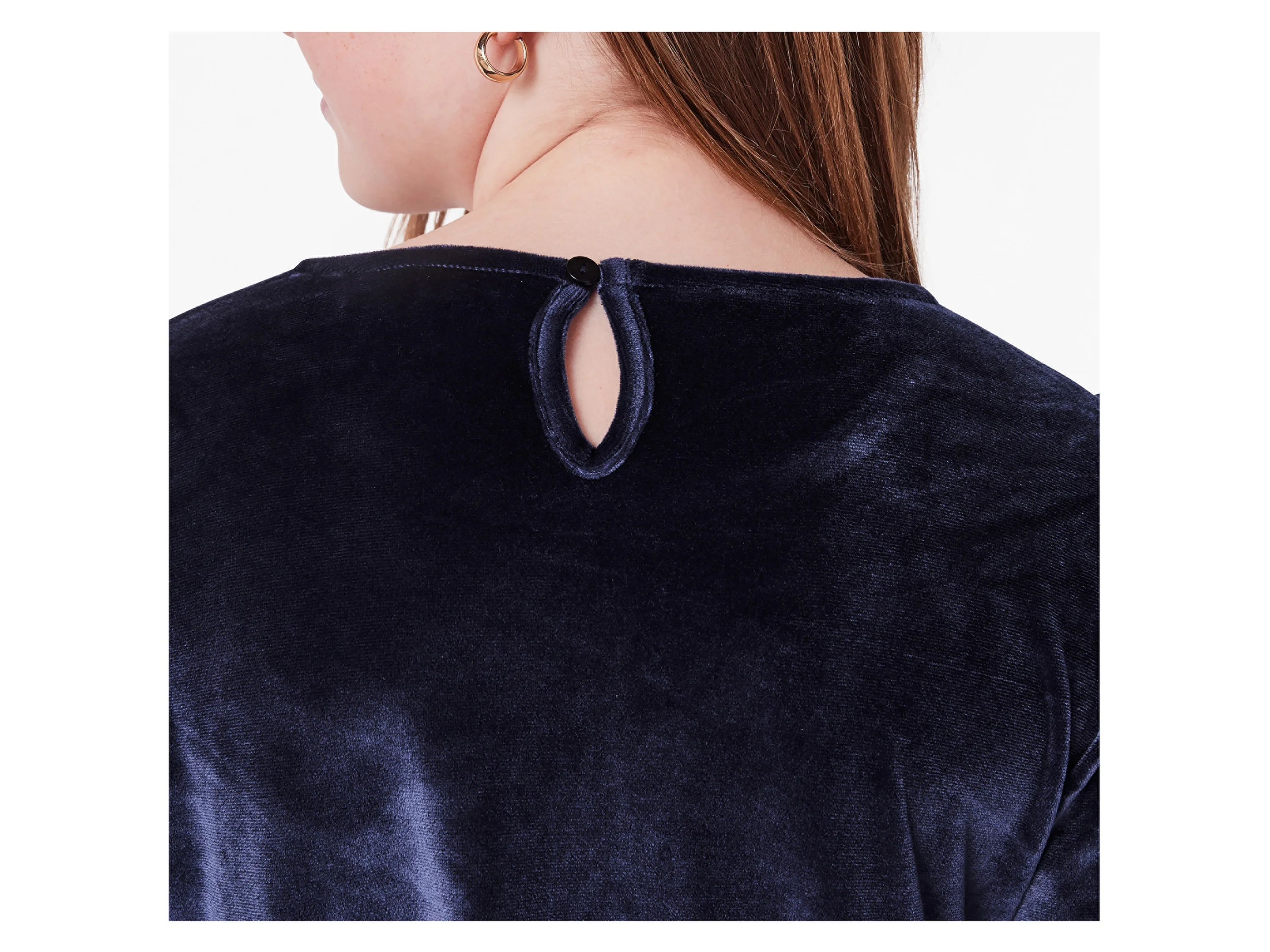 ESMARA® Kinder Velourskleid (Navy, 134/140) – Bild 4 von 4