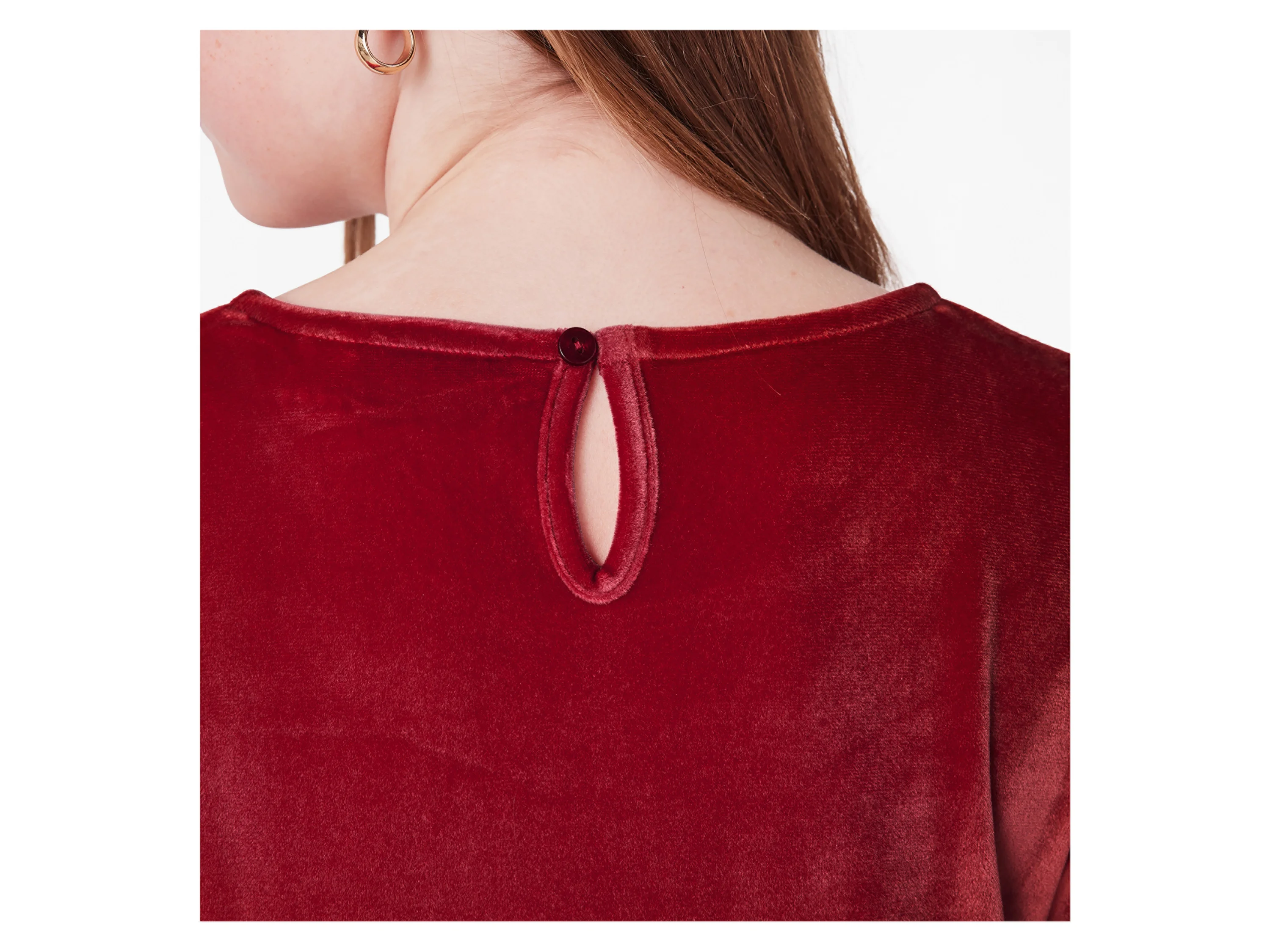 ESMARA® Kinder Velourskleid (Rot, 134/140) – Bild 4 von 4