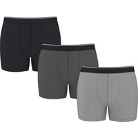 ESMARA MEN Boxer, 3 Stück (Schwarz/Grau, 6/L)