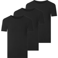 ESMARA MEN Feinripp-Unterziehshirts, 3 Stück (Rundhals, Schwarz, 7/XL)