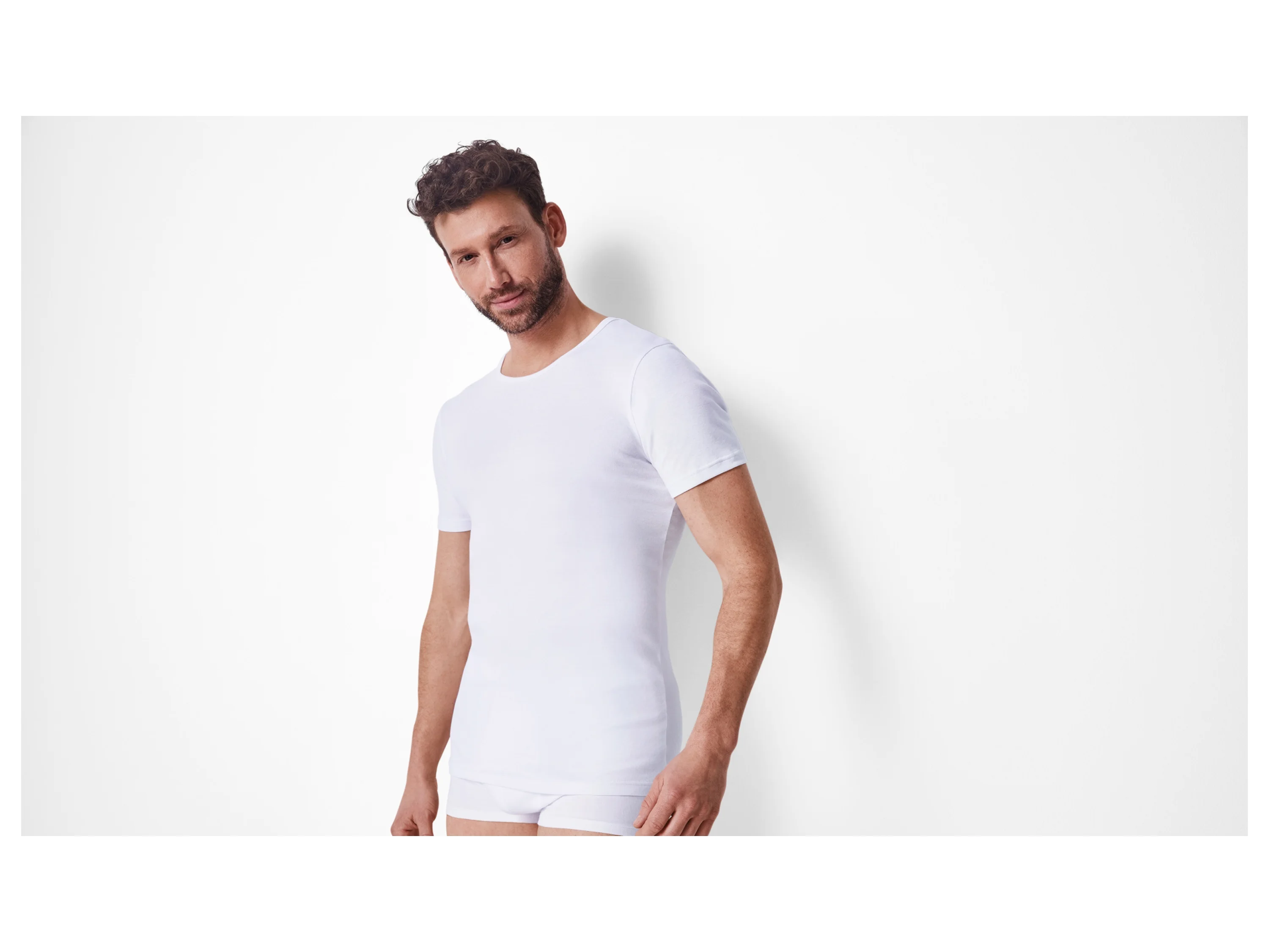 ESMARA MEN Feinripp-Unterziehshirts, 2 Stück (Rundhals, Weiß, 6/L) – Bild 3 von 3