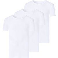 ESMARA MEN Feinripp-Unterziehshirts, 3 Stück (Rundhals, Weiß, 5/M)
