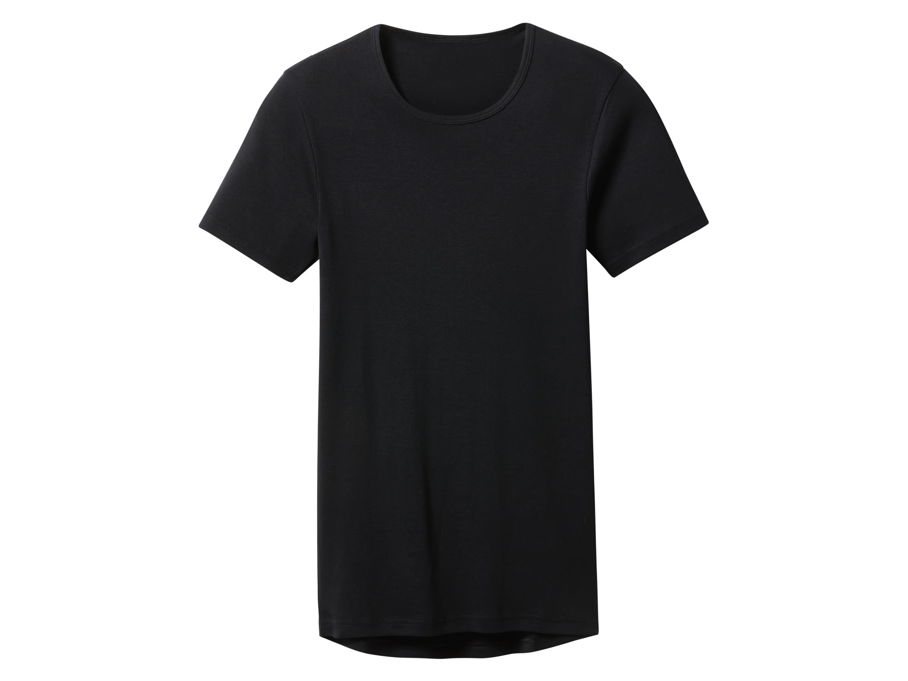 ESMARA MEN Feinripp-Unterziehshirts, 2 Stück (Rundhals, Schwarz, 5/M) – Bild 2 von 3