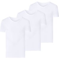 ESMARA MEN Feinripp-Unterziehshirts, 3 Stück (V-Ausschnitt, Weiß, 6/L)