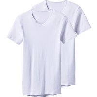 ESMARA MEN Feinripp-Unterziehshirts, 2 Stück (V-Ausschnitt, Weiß, 6/L)