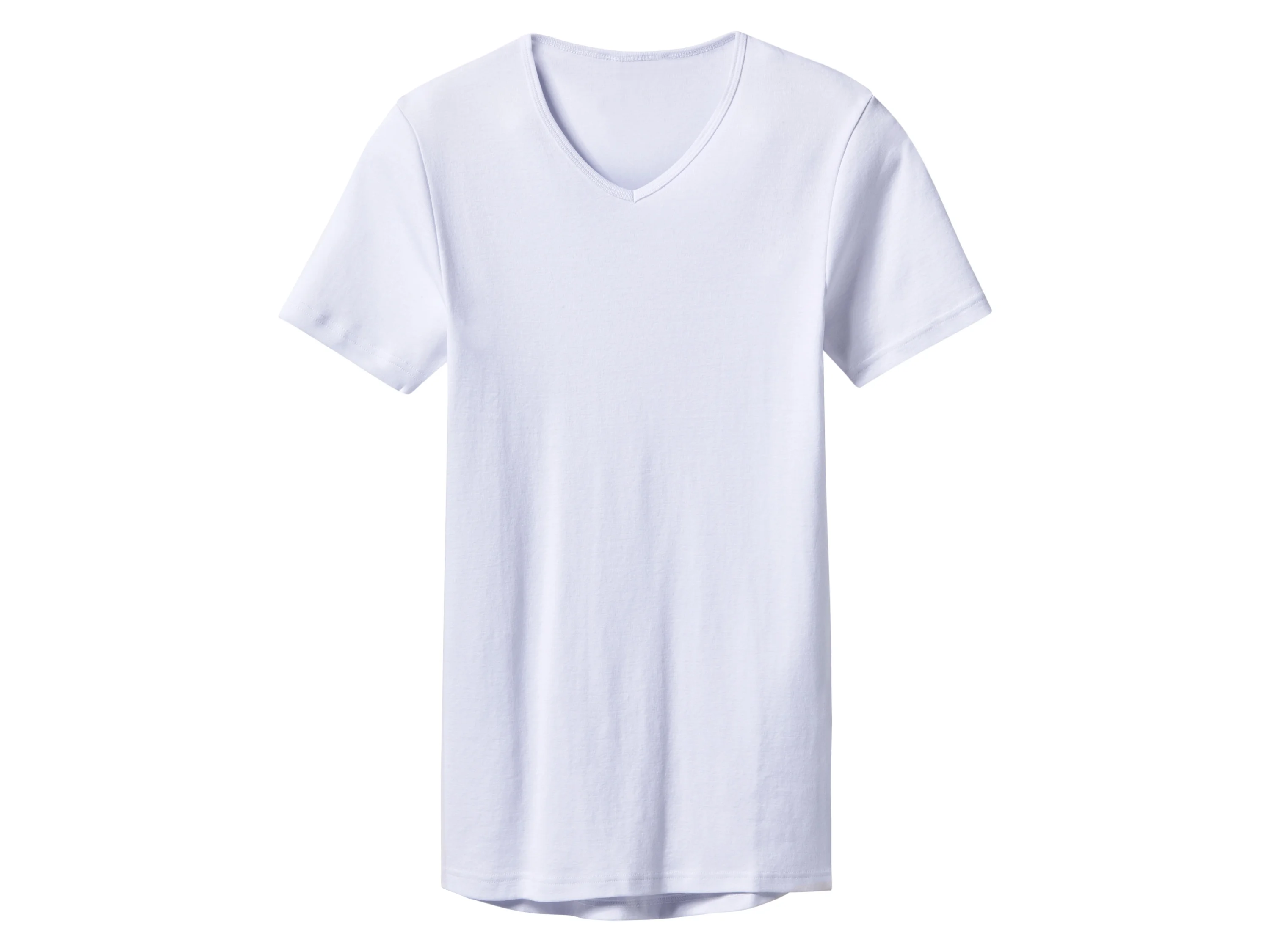 ESMARA MEN Feinripp-Unterziehshirts, 2 Stück (V-Ausschnitt, Weiß, 6/L) – Bild 2 von 3