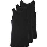 ESMARA MEN Herren Achselhemd Feinripp 3er (Schwarz, 7/XL)