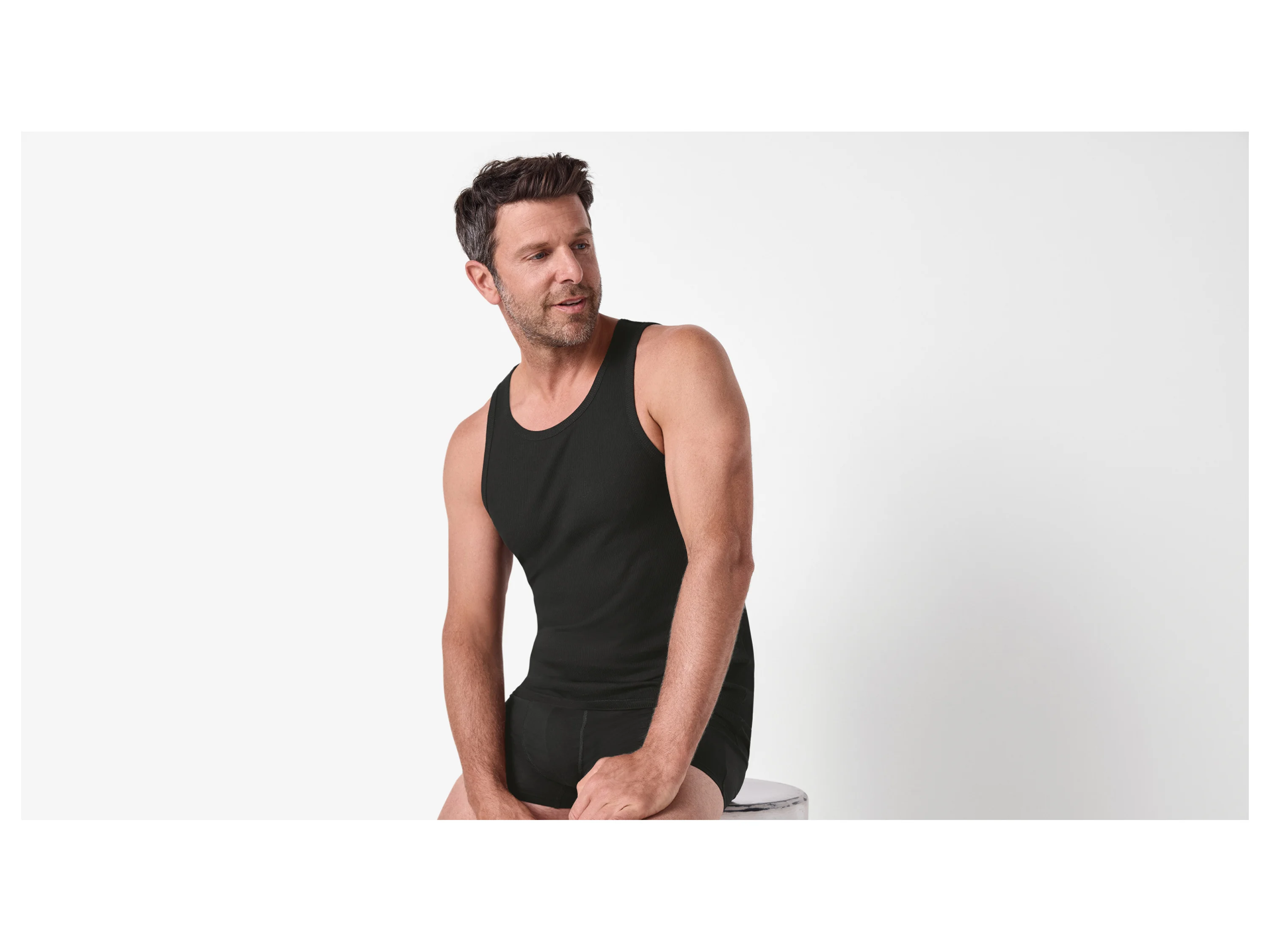 ESMARA MEN Herren Achselhemd, 2 Stück (Schwarz, 5/M) – Bild 3 von 3