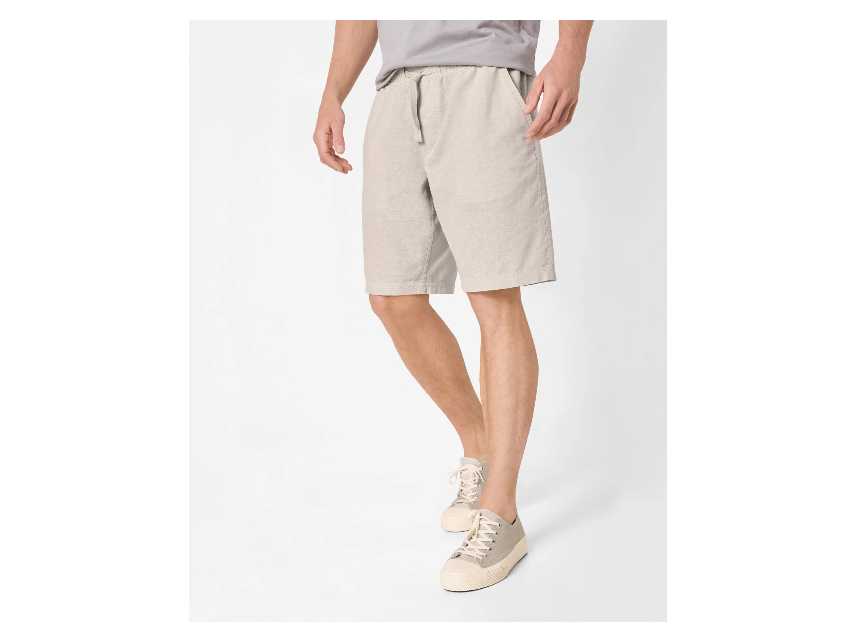 ESMARA MEN Herren Bermuda mit Leinen (Beige, XXL (60/62)) – Bild 2 von 4