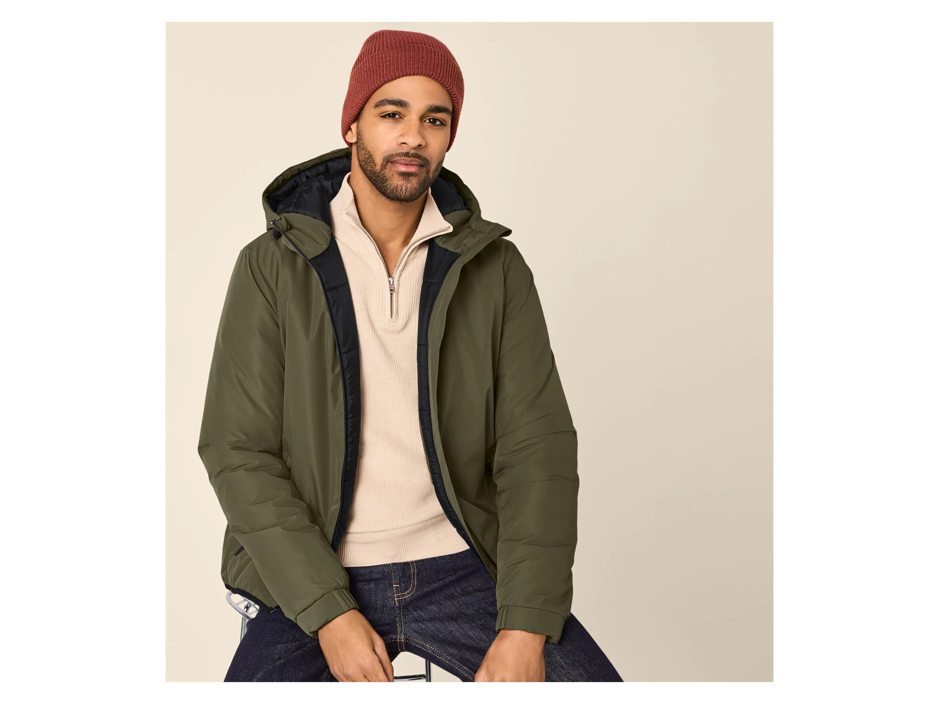 ESMARA MEN Herren Blouson (Olive, S (44/46)) – Bild 2 von 3