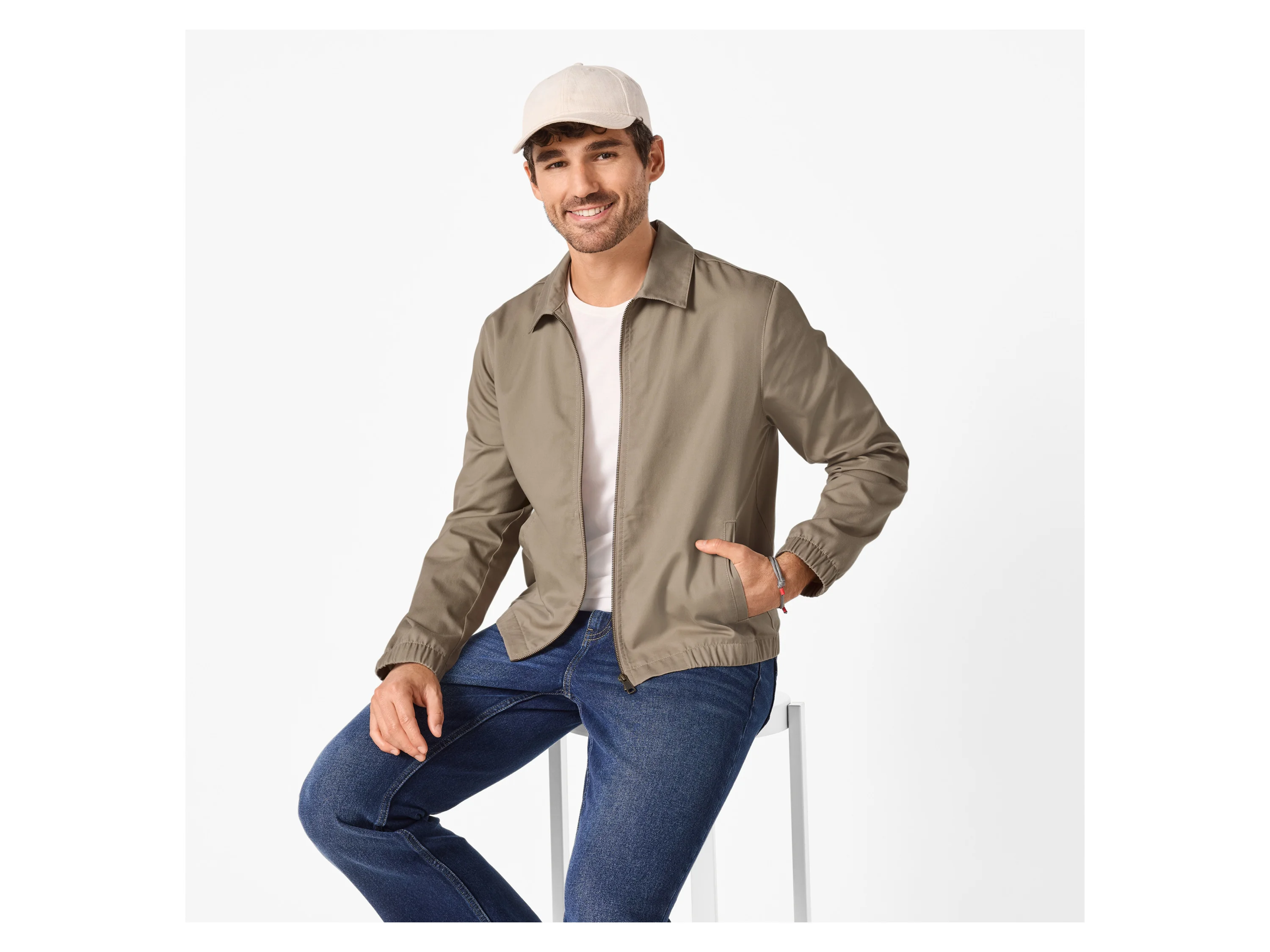 ESMARA MEN Herren Blouson Twill (Beige, S (44/46)) – Bild 2 von 4