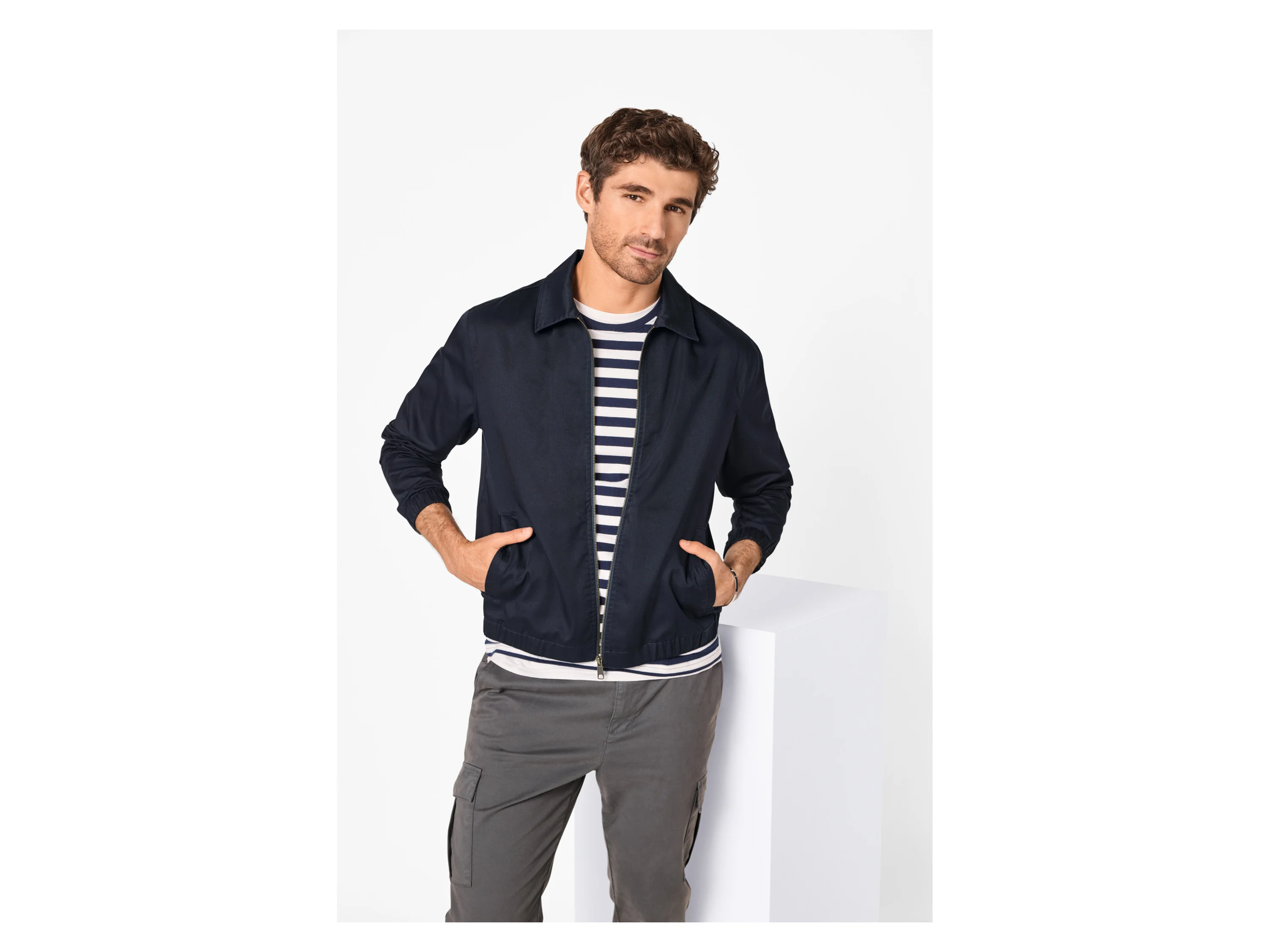 ESMARA MEN Herren Blouson Twill (Navy, M (48/50)) – Bild 2 von 4