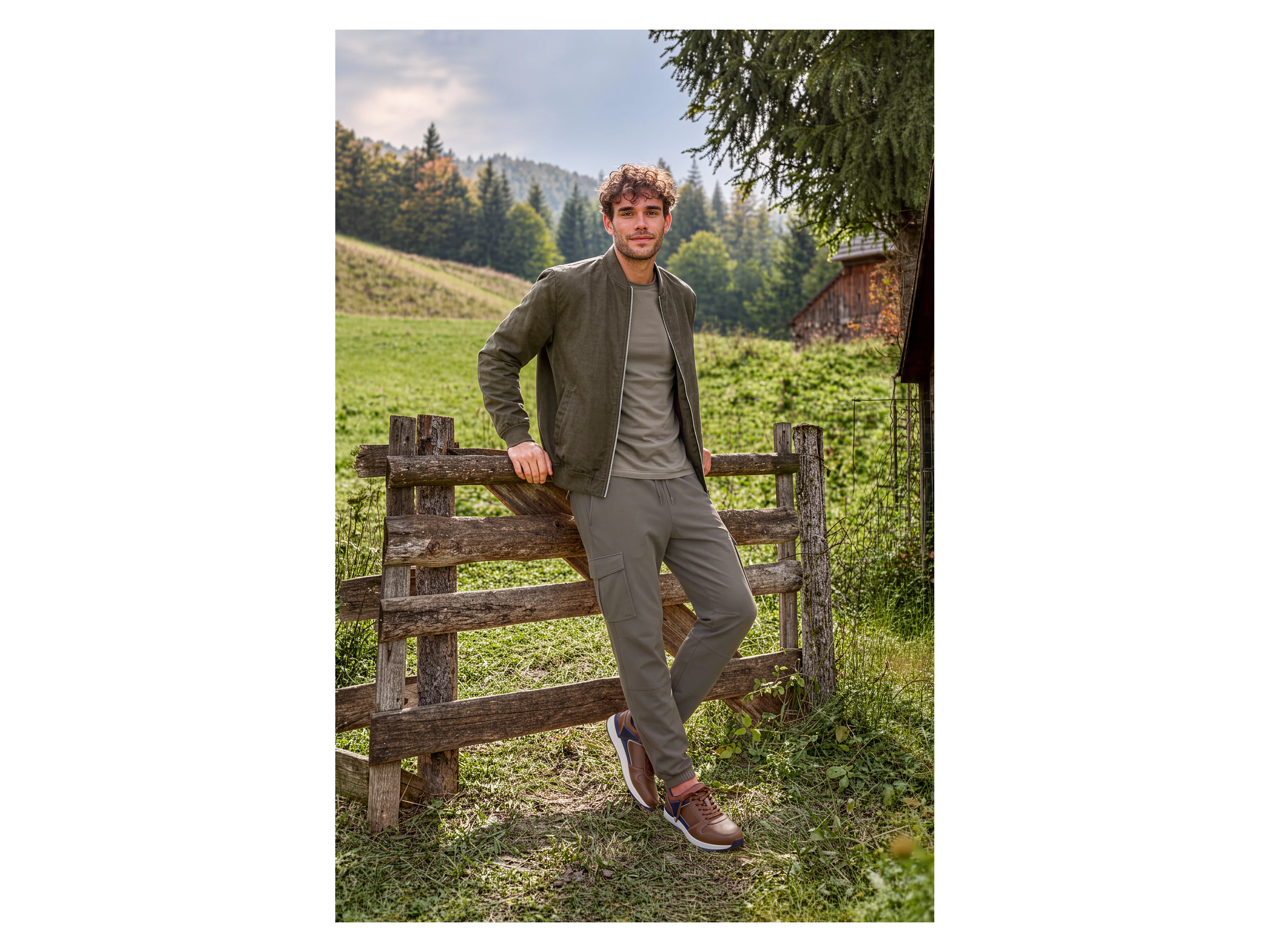 ESMARA MEN Herren Bomberjacke (Olive, L (52/54)) – Bild 4 von 4